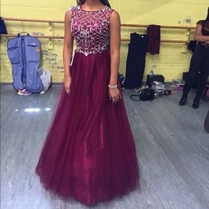 Burgundy Gown